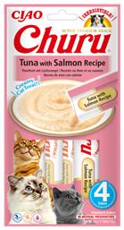 Churu Creamy Treat Λιχουδιές Tuna & Salmon για Ενήλικες Γάτες 14gr Inaba
